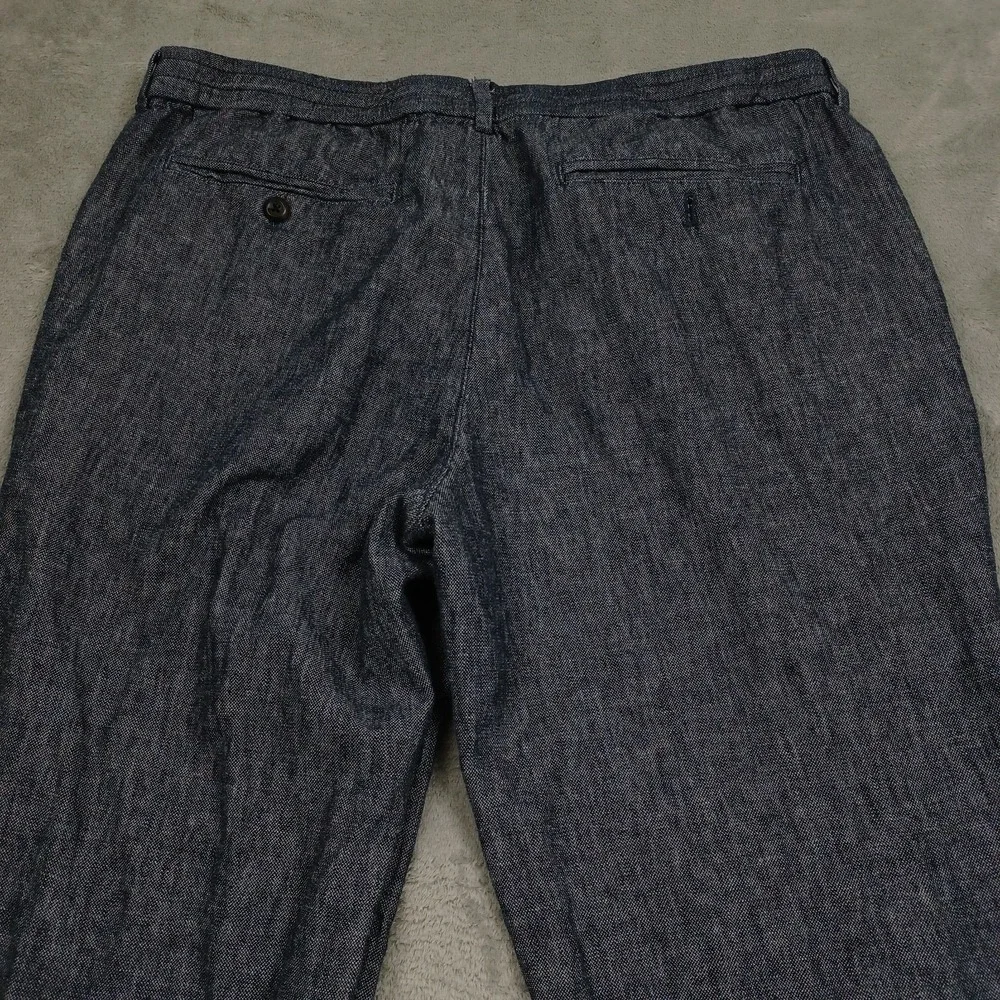 Banana Republic Pants Mens 36x28 Blue Linen Blend Jogger Drawstring Preppy